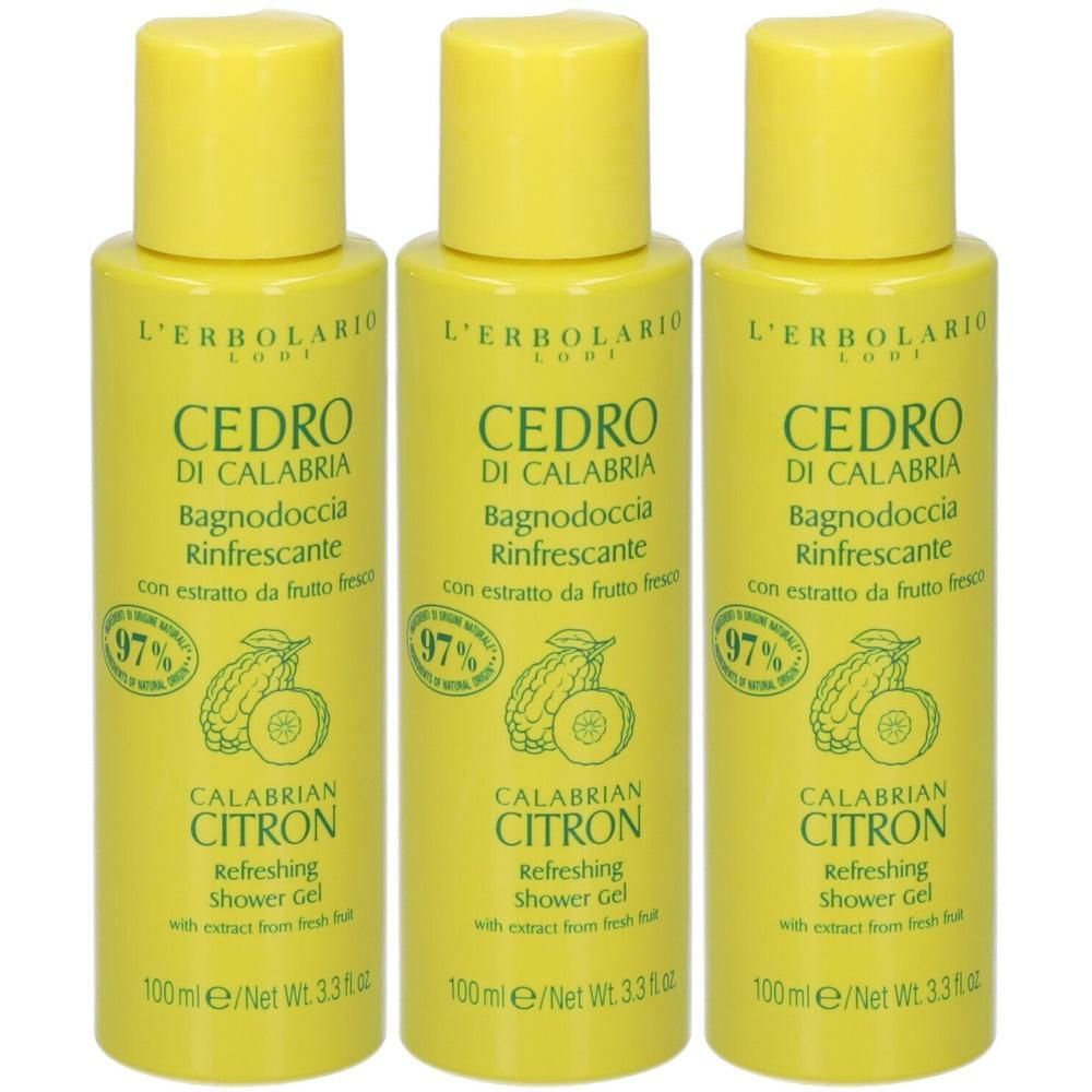L`Erbolario Bagnodoccia Rinfrescante Cedro di Calabria 3x100 ml