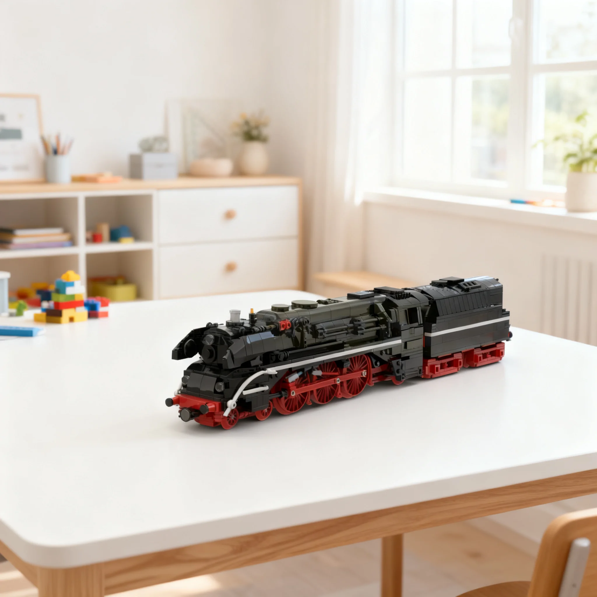 1243-teiliges MOC DR BR 18 314 Zugmodell Baustein-Set, Weihnachtsgeschenk, Spielzeug, Geburtstagsgeschenk, 3D-Lernspielzeug, Montage-Bausatz