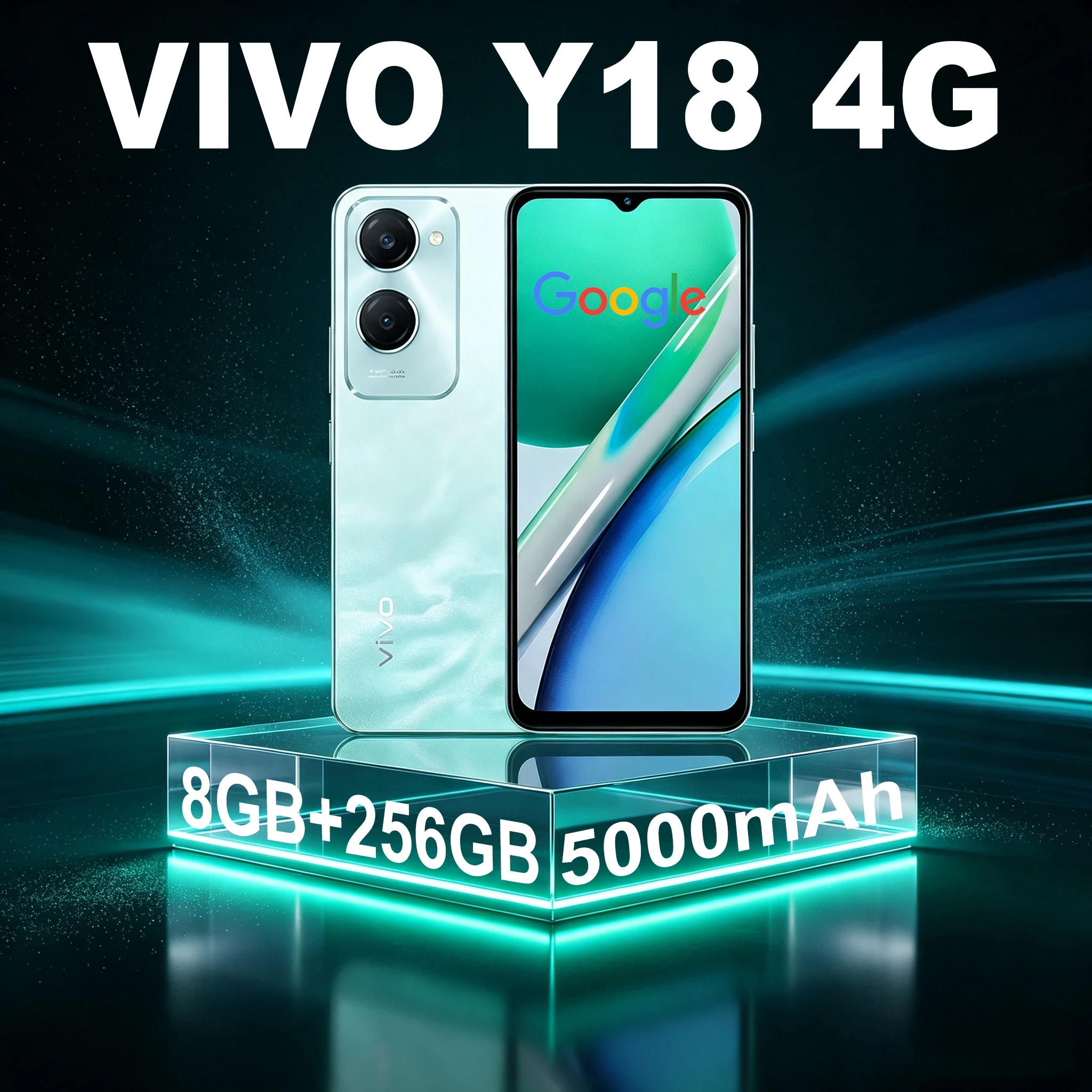 VIVO Y18 5G Global Edition fashion Smart Android phone 8GB+256mb 500mAh 50MP AI camera dual SIM smartphone 6.56
