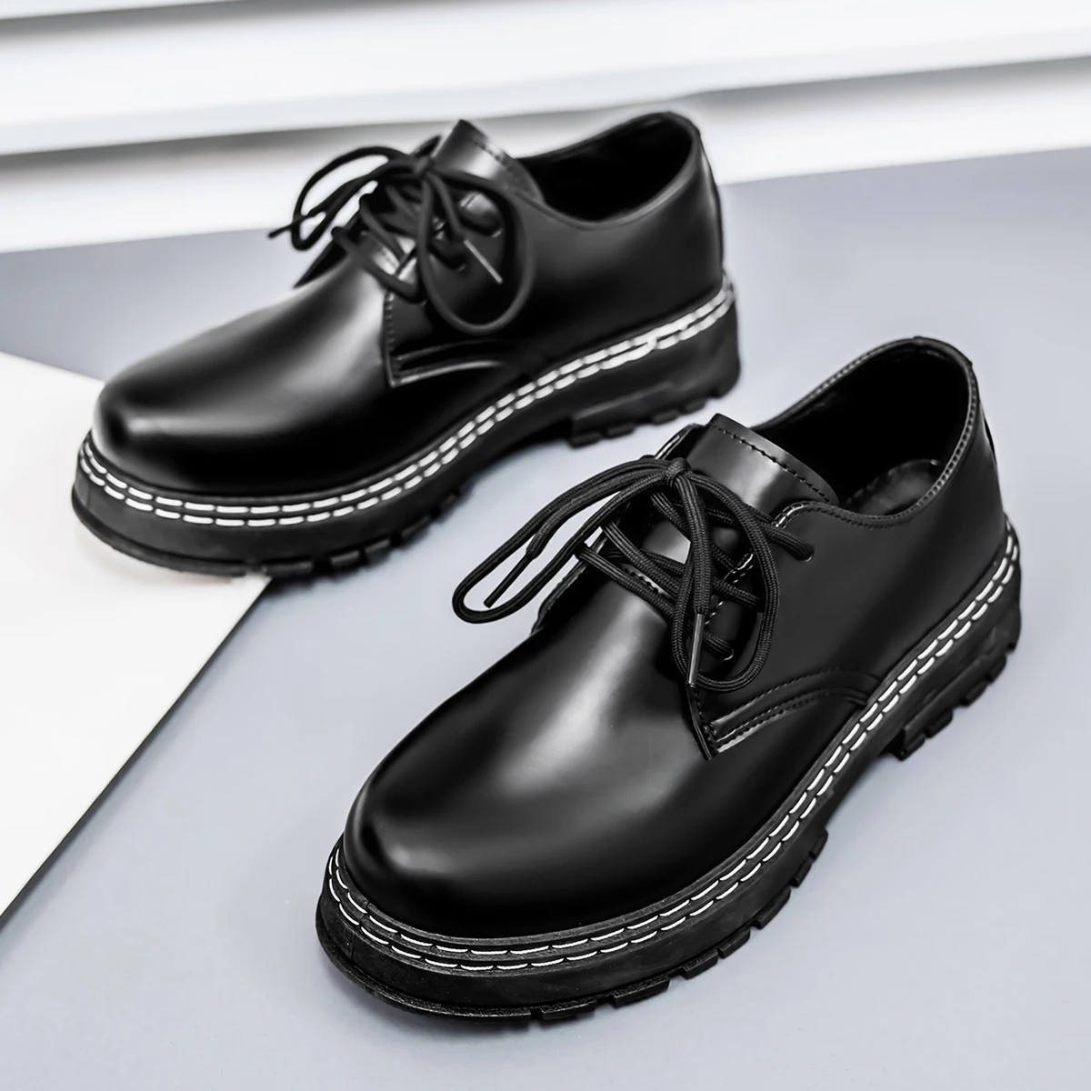 Men's Dress Shoes, New Elegant Men's Shoes, Casual Shoes, British-Style Slip-On Shoes, Pointed-Toe Dress Shoes, Slip-On Men's Gift Shoes, Low-Top Plus-Size Black Shoes