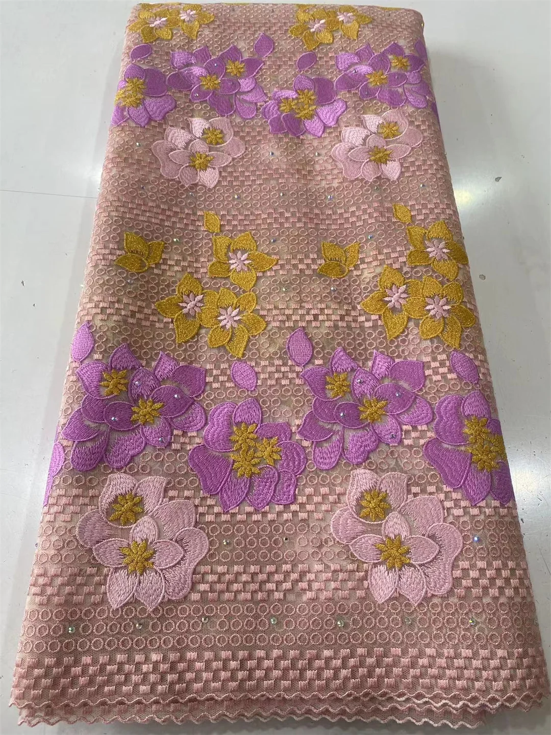 2026 Austria Lace Highest Quality Embroidery French Tulle Lace African Fabric Mesh Net Wedding Cloth Sewing Ceremony Dress