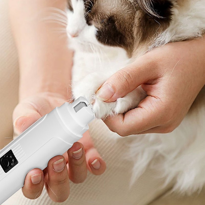 Pet Supplies Pet Fingernail Grinder Suitable For Cats And Dogs Electrics Nail Trimmers With 3 Speed Adjustment Battery Grade Display Rechargeable for Small Dogs and Cats