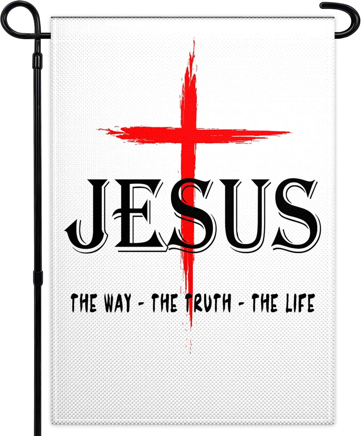 Jesus The Way The Truth The Life Garden Flag 12x18 Inch 3Ply Double Sided Christian American Garden Flag Jesus Garden Flag f GGO