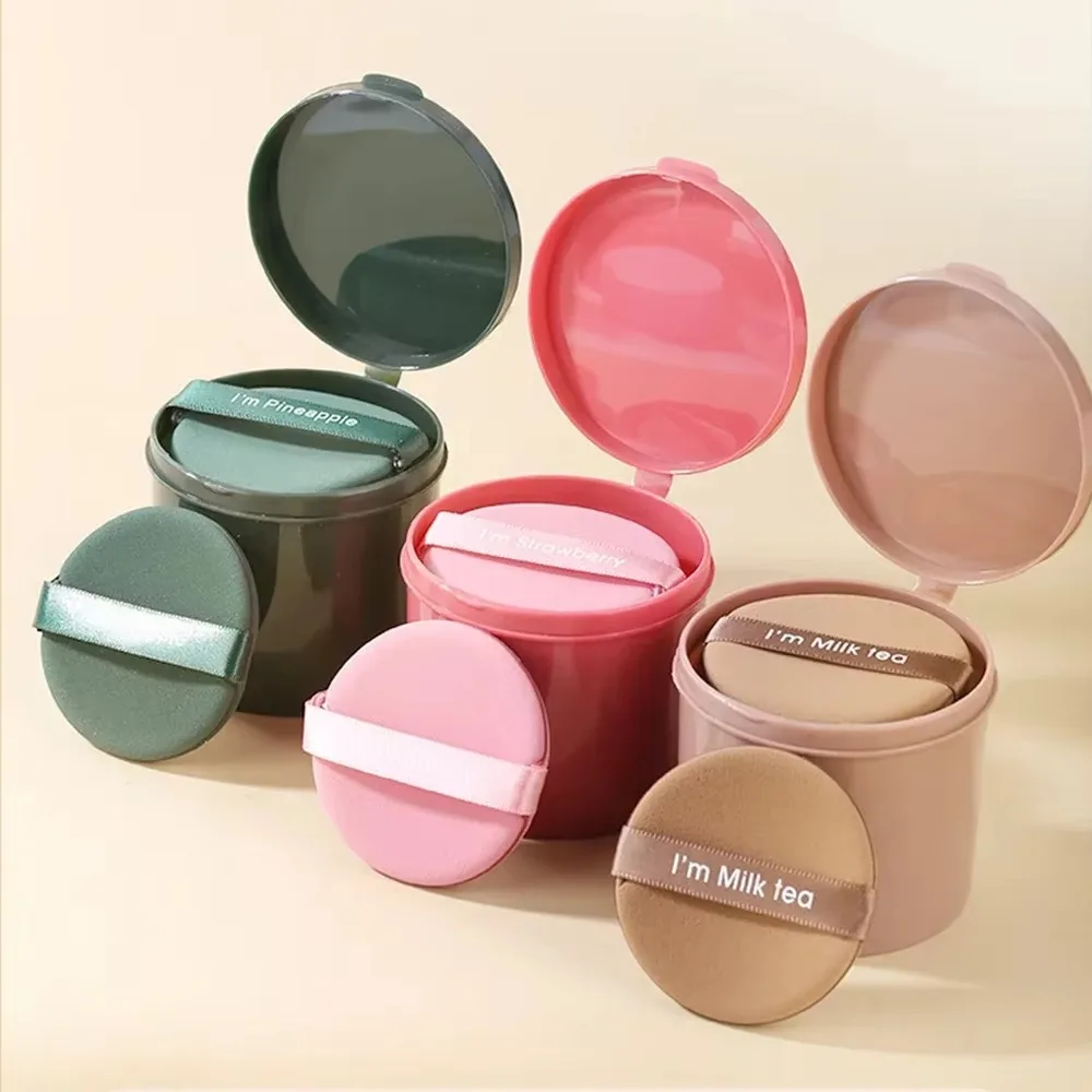 7 Teile/satz Schönheit Doppel Seite Cosmetic Puff Set Weiche Wasser Tropfen/Runde Make-Up Schwamm Mit Lagerung Box Puderquaste für Frauen Make-Up