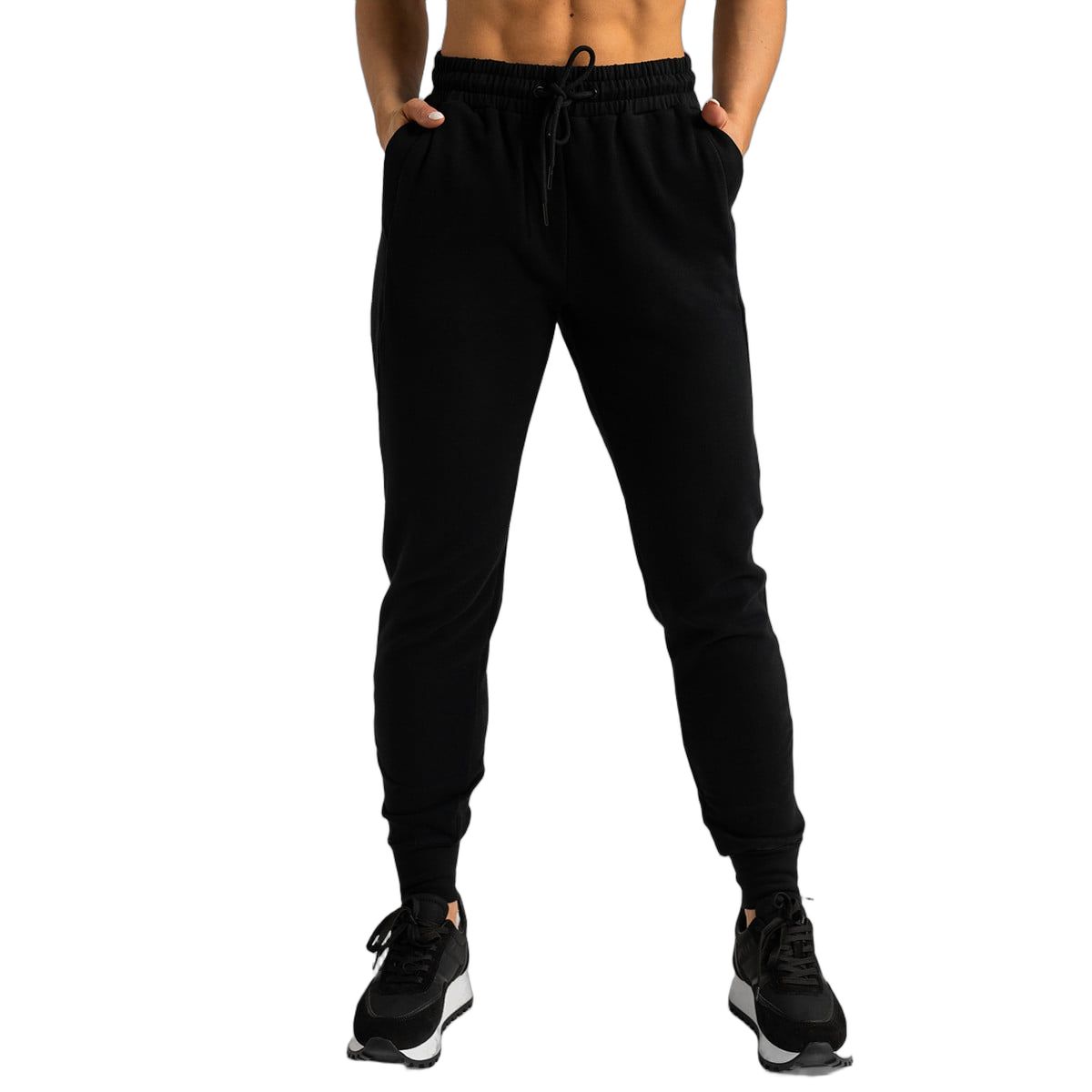 Pantaloni tuta donna slim con coulisse e tasche Limitless Black 1 St