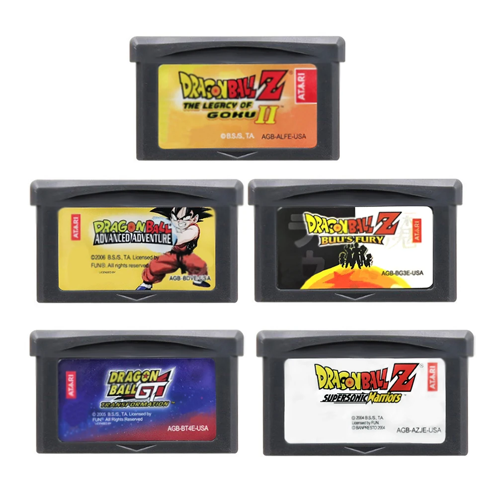 New GBA Game Dragon Ball Cartridge 32-Bit Video Game Console Card Series Advanced Adventure Supersonic Warriors Buu's Fury
