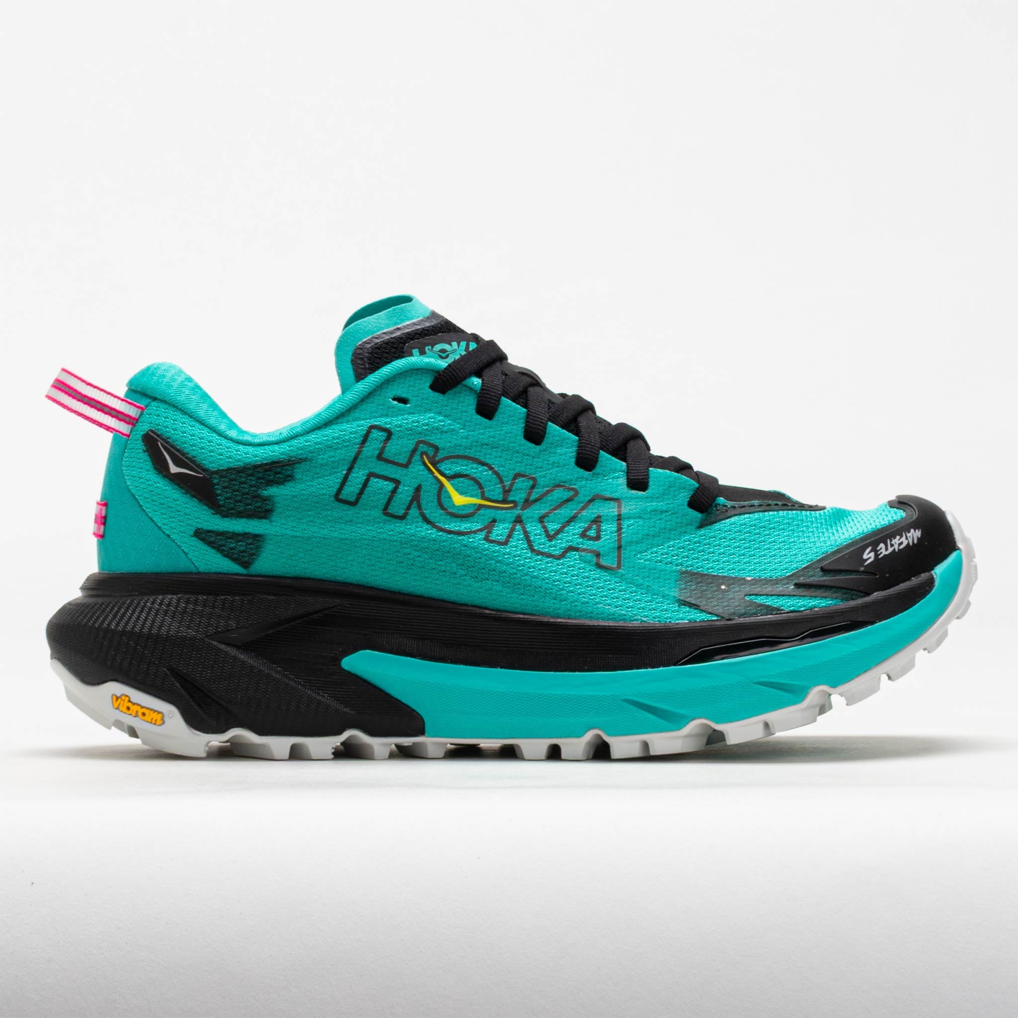 HOKA Mafate 5 Women's Trail Running Shoes Black/Electric Aqua