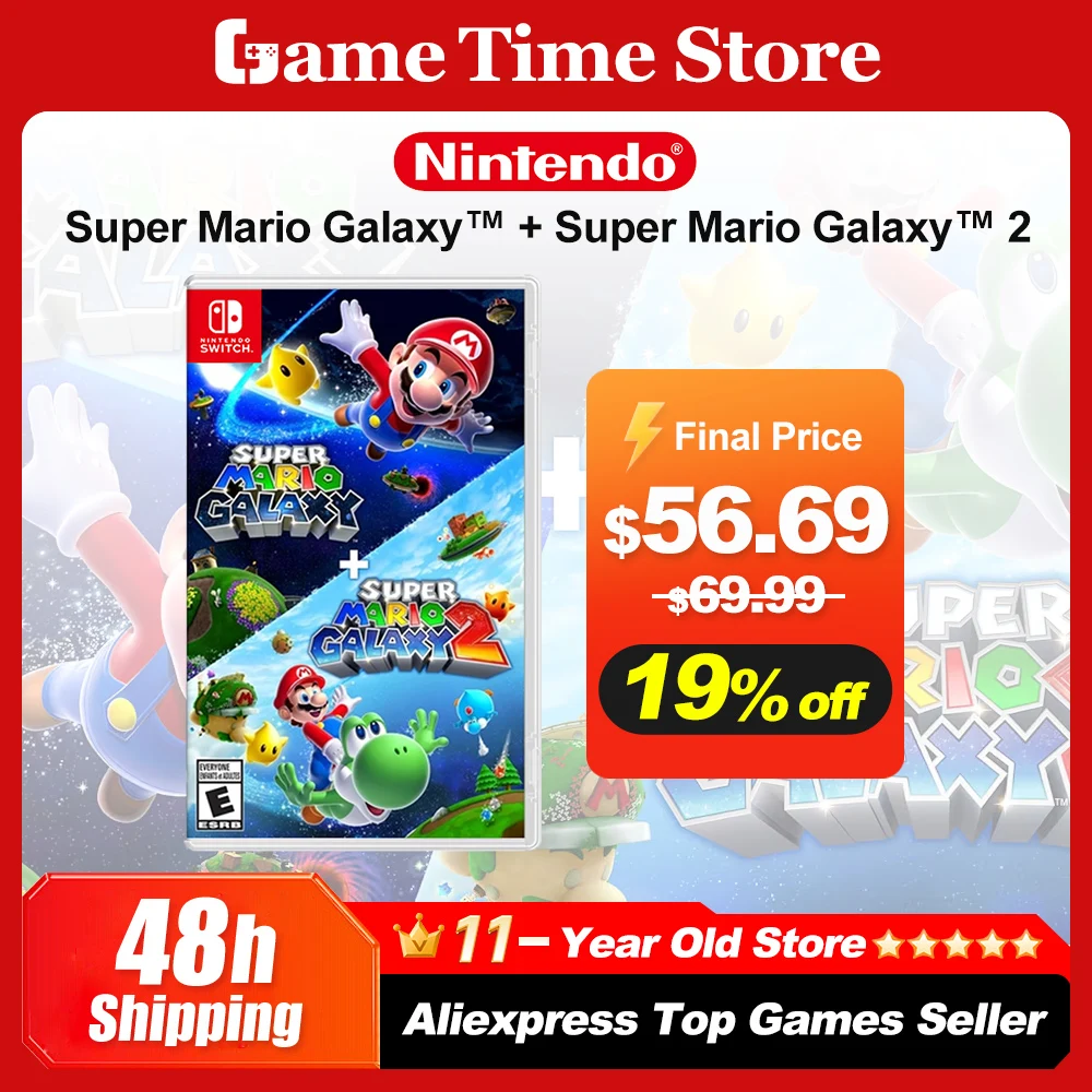 Super Mario Galaxy+ Super Mario Galaxy2 Nintendo Switch Game Deals 100% Original Physical Game Card for Nintendo Switch Console