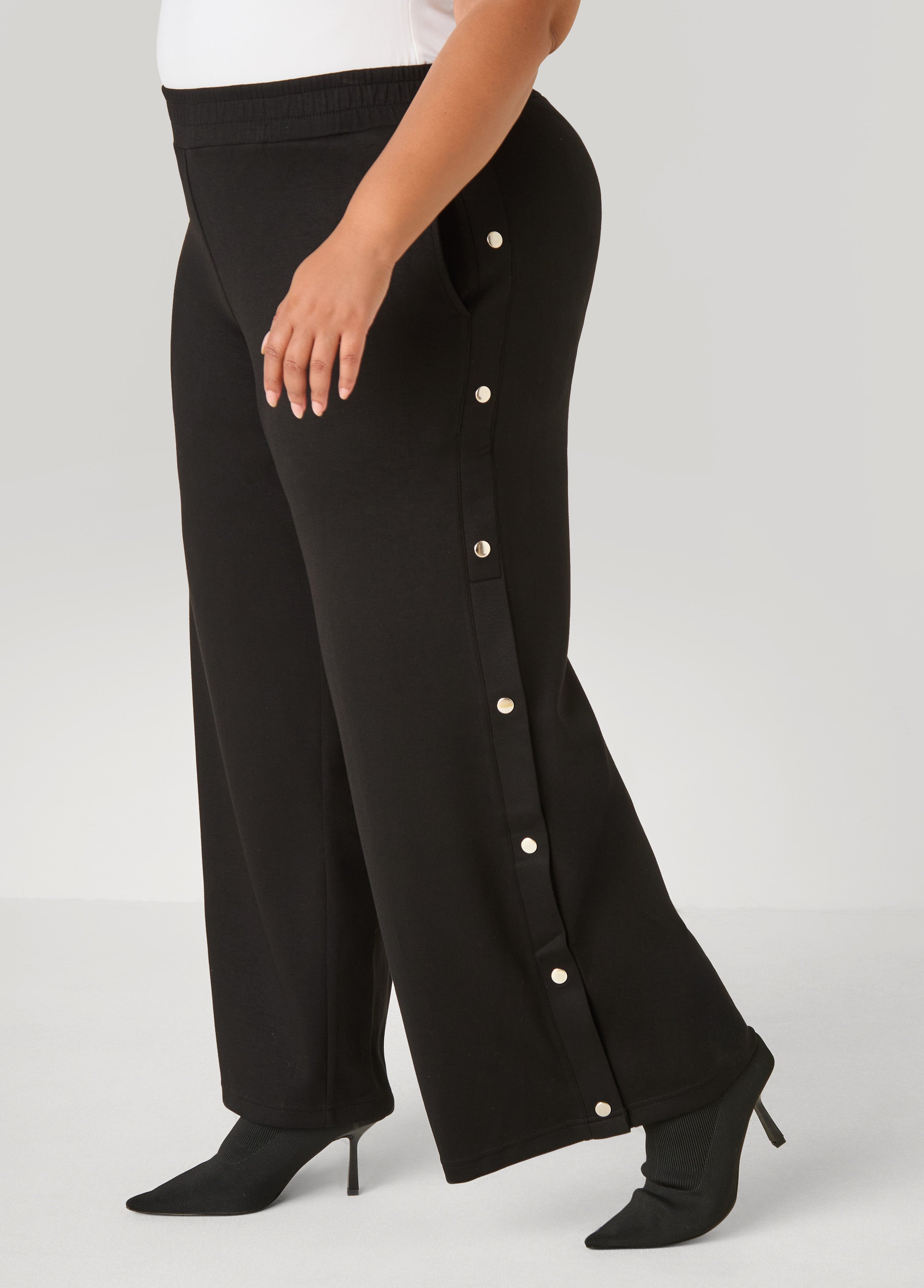 Plus Size Luxe Soft Scuba Tear Away Pants - Ashley Stewart