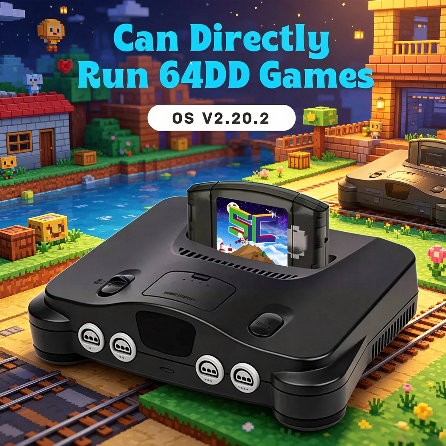Cartouche de jeu Open Source SC64 FlashCard N64 5000 en 1 pour console de jeu vidéo Nintendo 64, compatible avec les jeux 64DD/SNES/GB