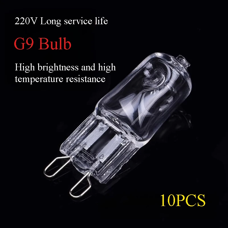 10 Stück G9 220V 20W 25W 40W 60W Klare Mattierte Halogen-Glühbirnen Kapsel-LED-Lampen Eingesetzte Perlen Kristalllampe Halogenlampe
