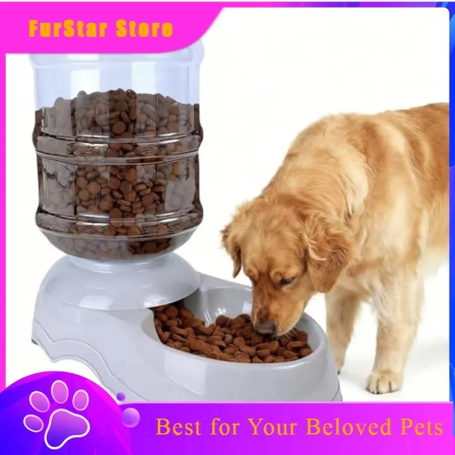 Distributeur automatique de nourriture pour chiens FurStarAutomatic, capacité de 3 gallons, distributeur de nourriture par gravité pour grands chiens, distributeur automatique de nourriture pour