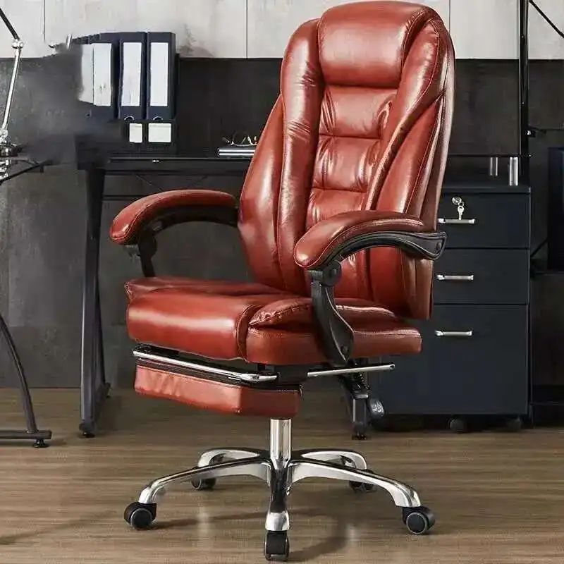 Chefsitz Bürostuhl Leder Arbeitszimmer Räder Moderne Hand Relax Sessel Bibliothek Mode Cadeira Presidente Büromöbel