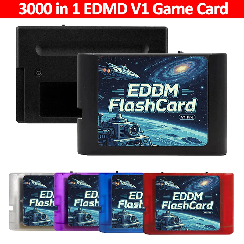 Cartouche de jeu EDMD 3000 en 1 avec carte TF de 4 Go pour console de jeu vidéo rétro SEGA Genesis Mega Drive, carte de jeu classique