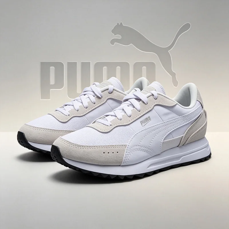 Puma Herren- und Damenschuhe, Retro-Trainingsschuhe, Weiße Sneakers, Freizeitsportschuhe, 397377-05