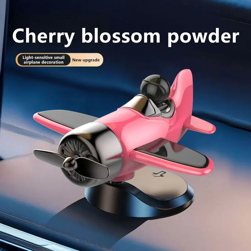 Lenovo Solar Powered Rotating Airplane Car Dashboard Ornament 360° Auto Spin Decor Airplane Ornaments Car Interior Decoration