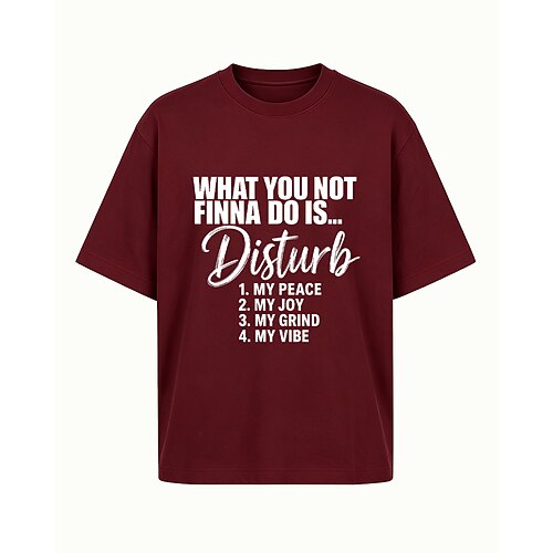 Du wirst meine Ruhe, meine Freude und meine positive Stimmung nicht stören – lässiges Baumwoll-T-Shirt mit Rundhalsausschnitt und kurzen Ärmeln