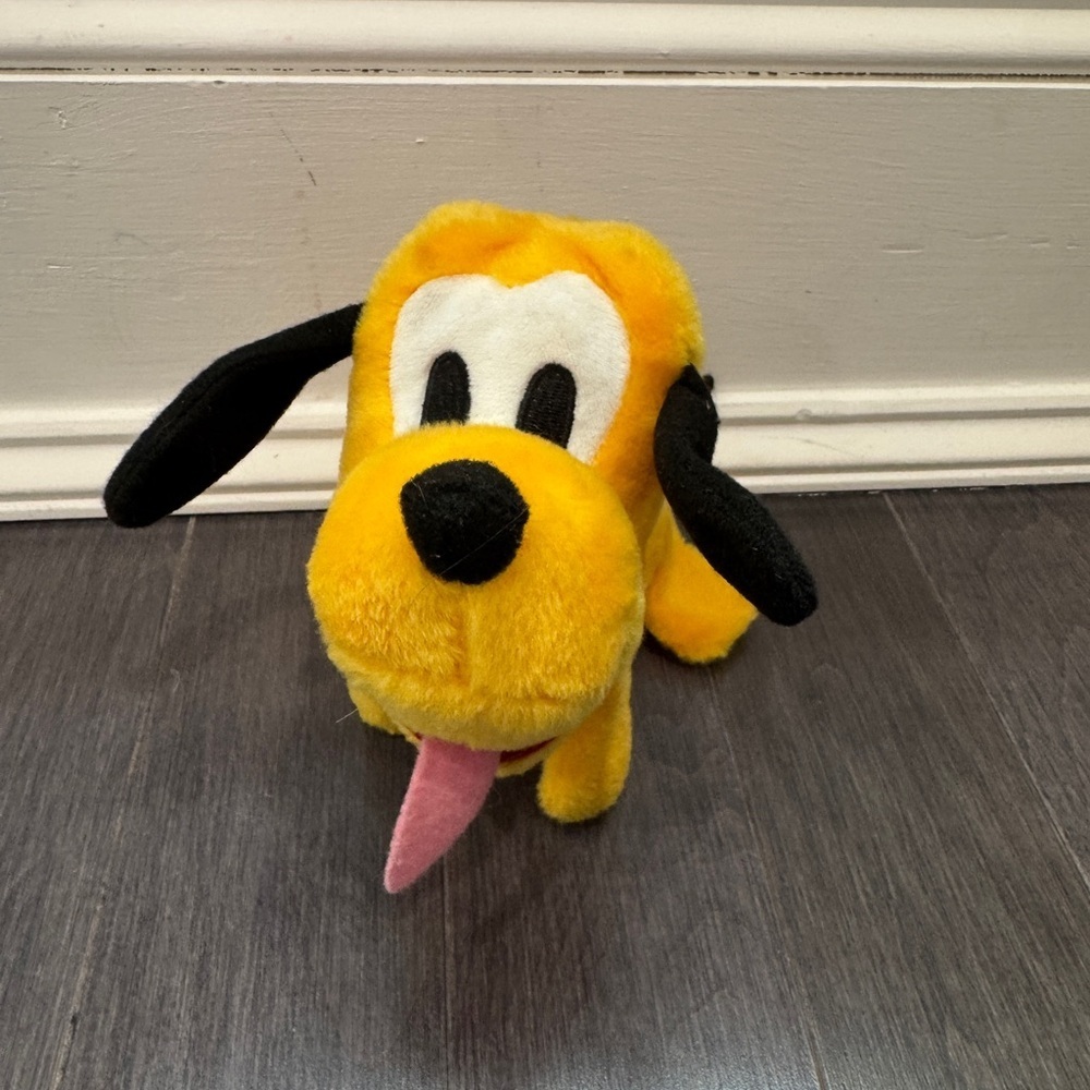 Disney Toys | Disney Pluto Hard Dog Toy For Kids Electronics Do Not Work. Toy Is Not Soft | Color: Black/Yellow | Size: Osb