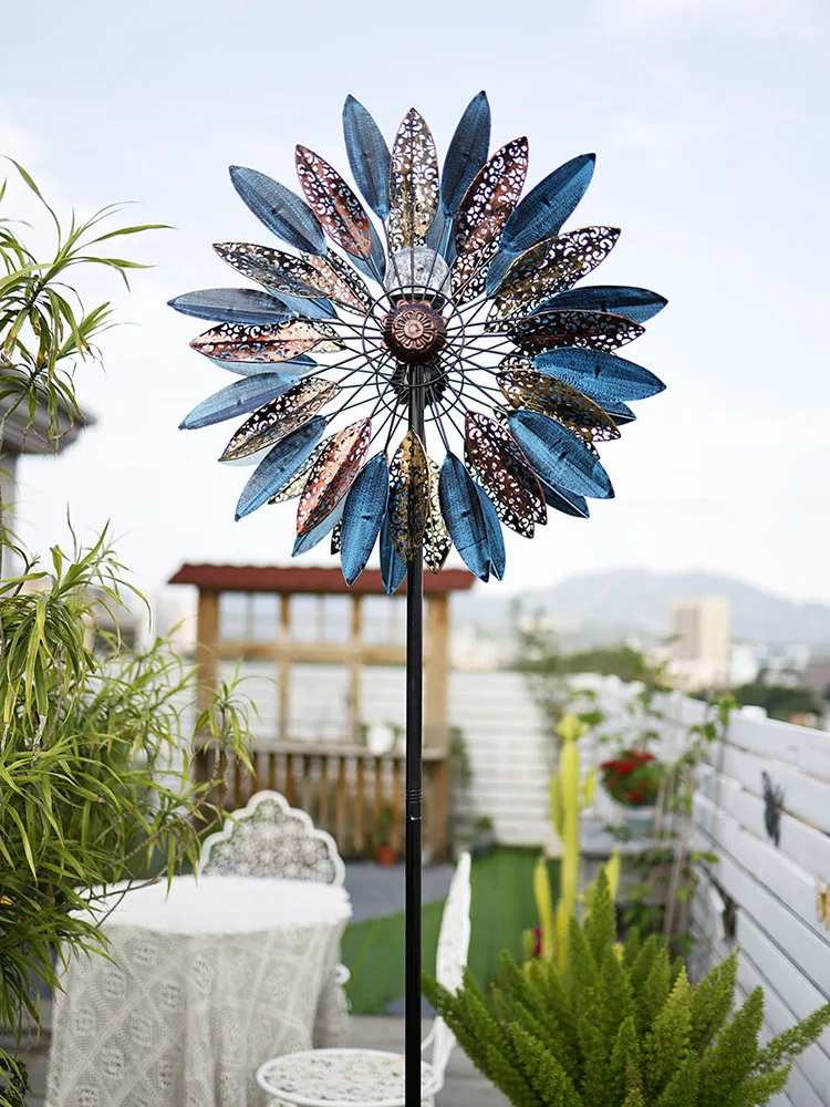 Windmühle Outdoor Garten Dekor, Solar leuchten, Ferienhaus, Außen Garten Wind Spinner, Wetterfahne Ornament, maßge schneiderte