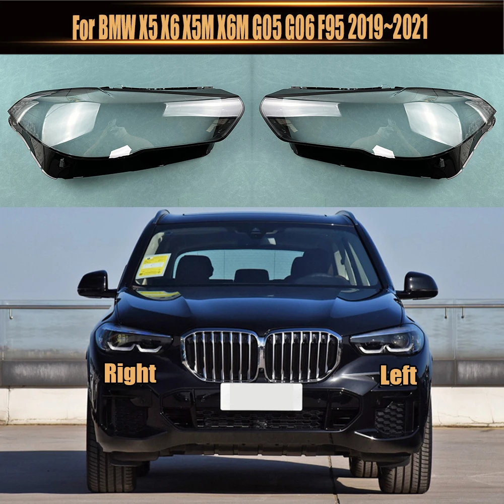 Für BMW X5 X6 X5M X6M G05 G06 F95 2019 ~ 2021 Auto Front Scheinwerfer Glas Scheinwerfer Transparent Lampenschirm lampe Shell Objektiv Abdeckung