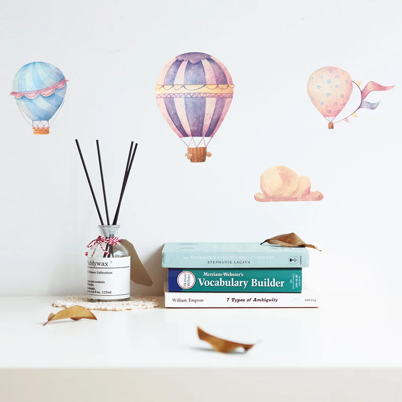 Kreativer bunter Heißluftballon-Wandaufkleber für Kinder, Babyzimmer, Dekoration, PVC-Wandtattoos, Kinderzimmer-Aufkleber, Heimtapete