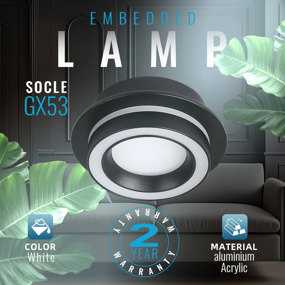 Einbau-Downlight GX53 Deckenleuchte Eingebetteter LED-Spot LED GX53 Glühbirne Deckenleuchte Dimmbare Strahler für Wohnzimmer Schlafzimmer