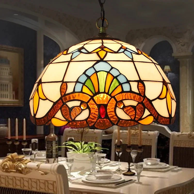 Tiffany Pendelleuchten Küche Esszimmer Flur Handgefertigte Glas Hängelampe Indoor Nordic Home Decor Pfau Pendelleuchte