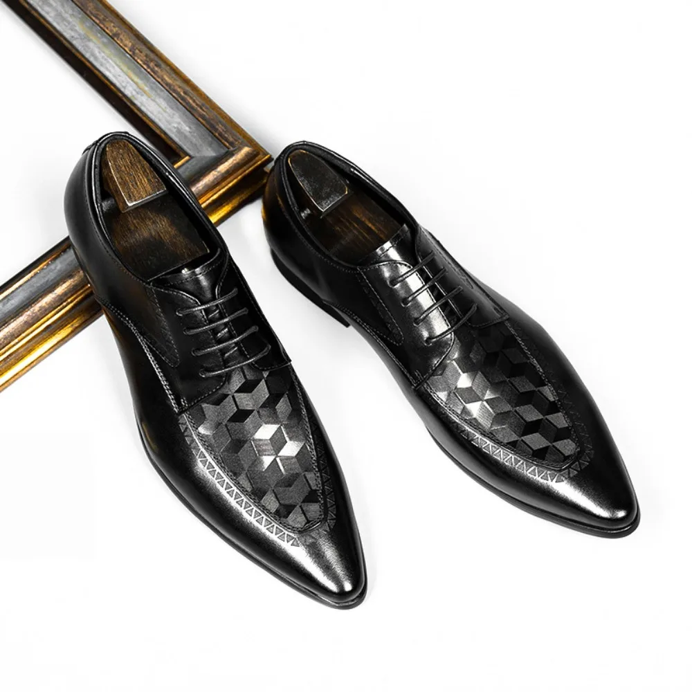 Männer Kleid Schuhe Echtes Leder Leder Schuhe Oxford Schuhe Männlich Formal Große Größe 37-44 Hübsche Männer Leder Schuh für Hochzeit