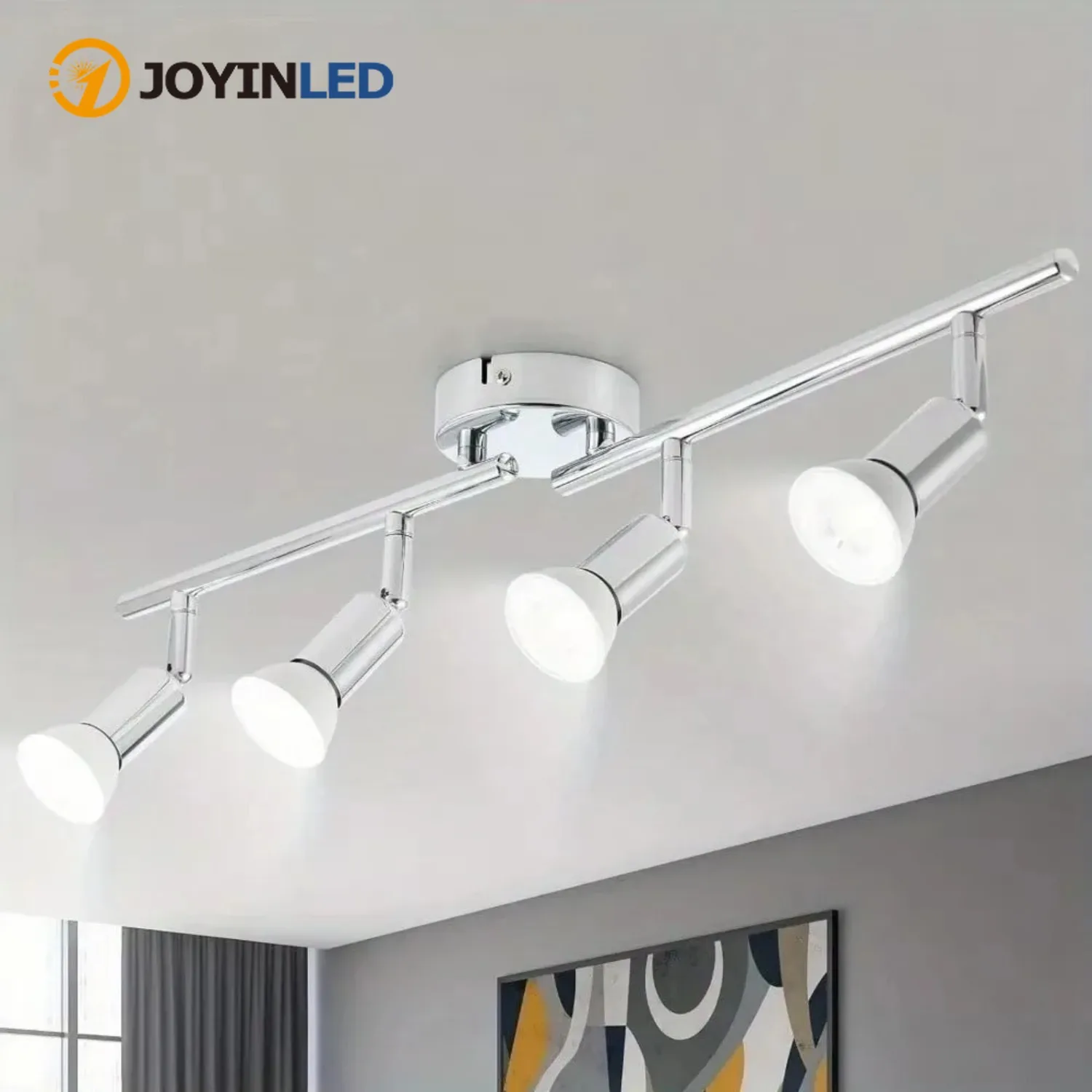 JOYINLED LED-Deckenspot Drehbar GU10 4-Flammen LED-Deckenleuchte Wandspot LED-Deckenlampe Küche Wohnzimmer Schlafzimmer