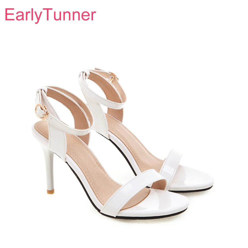 Sommer Marke Neue Mode Weiß Rot Frauen Sandalen Gladiator Heels Dame Partei Schuhe EH217 Plus Große Kleine Größe 3 10 30 45 50