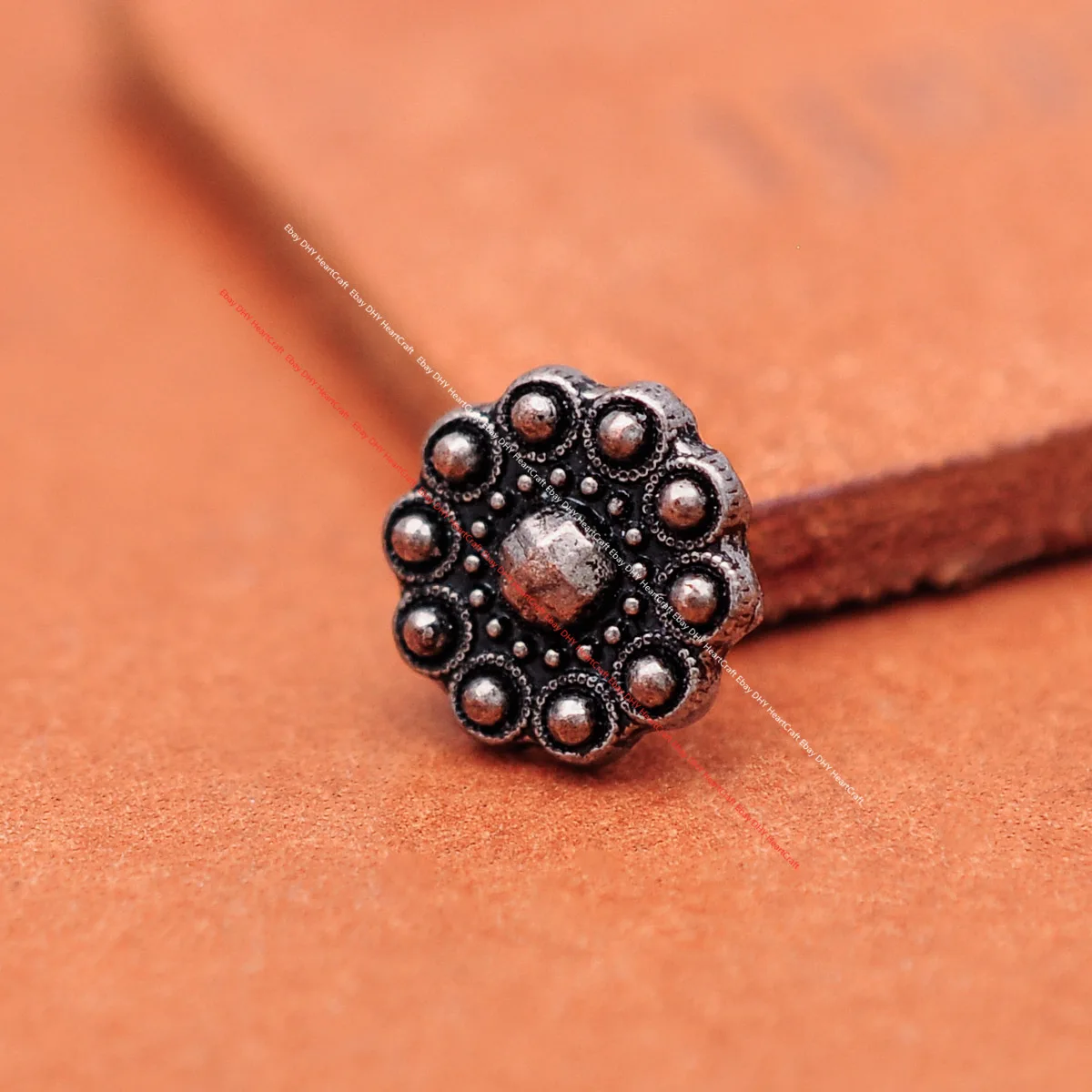 50pcs 9mm Charme Antik Silber DIY Leder Handwerk Blumen niet Nieten Conchos für Tasche Schuhe Geldbörse Gürtel Armband Dekor