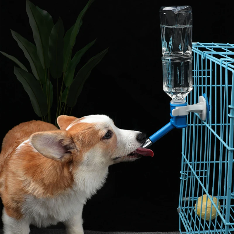 Haustier Hund Katze Wassersp ender Düse hängende Flasche Wasser Getränke brunnen Kopf auslaufs icher Feeder Schüssel Haustier Fütterung gerät 강아지 급수기