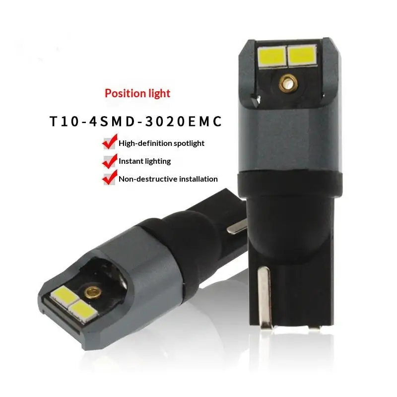 【MO】LED T10 W5W 6000K Weiße Auto-Leselampen Türbeleuchtung Innenbeleuchtung 12V Fahrzeug-Leselampe Standlicht