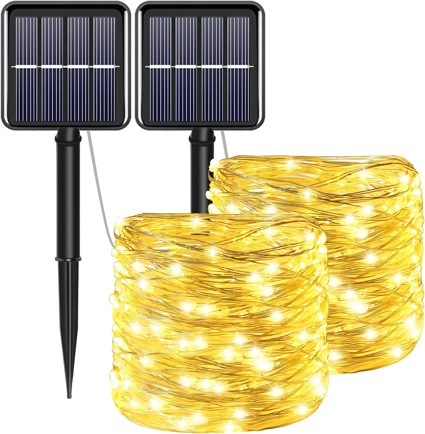 7M/12M/22M/32M LED Solar-Lichterkette für Außen, Gartenbeleuchtung, Wasserdichte Weihnachts- und Hochzeitsbeleuchtung für Terrasse, Garten und Straße