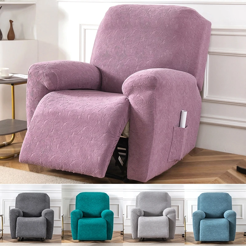 4-teiliges Set Jacquard Stretch Sofabezug Elastischer Relaxsessel-Schutz Relaxsessel-Bezüge Couchbezug