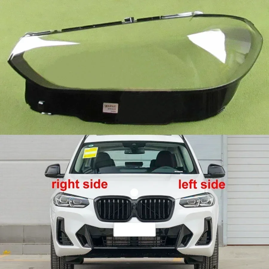 Für BMW X3 X4 G08 2021 2022 2023 Vordere Scheinwerfer Transparente Scheinwerferabdeckung Lampenschirm Plexiglas Ersatz für Original-Lampenschirm