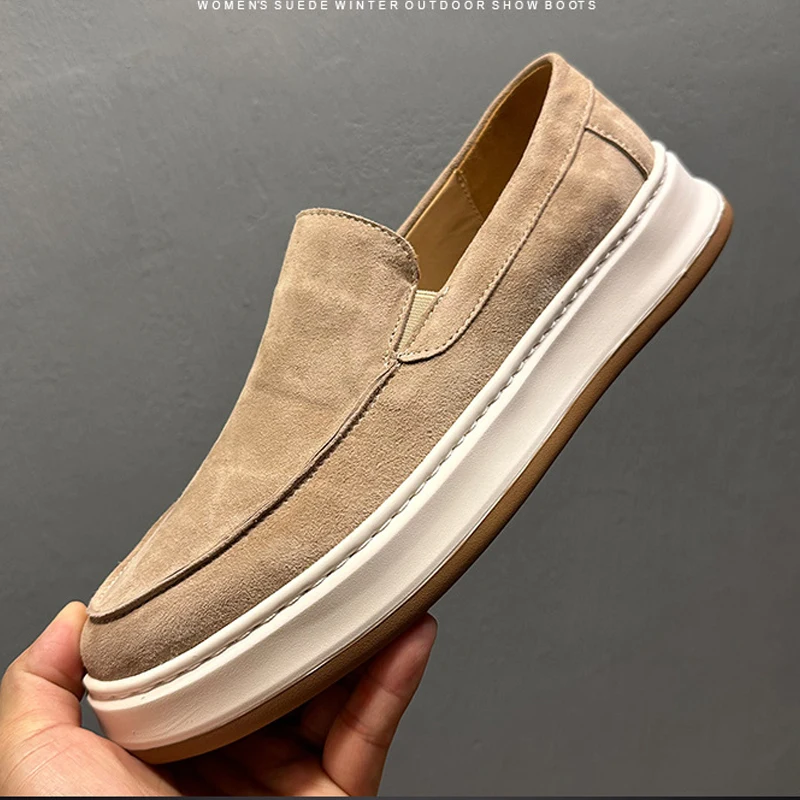 Herren Echtleder Casual Sneakers, 2026 Neue Vintage Distressed Retro Schuhe, Europäischer Stil Used-Look Mode Skaterschuhe