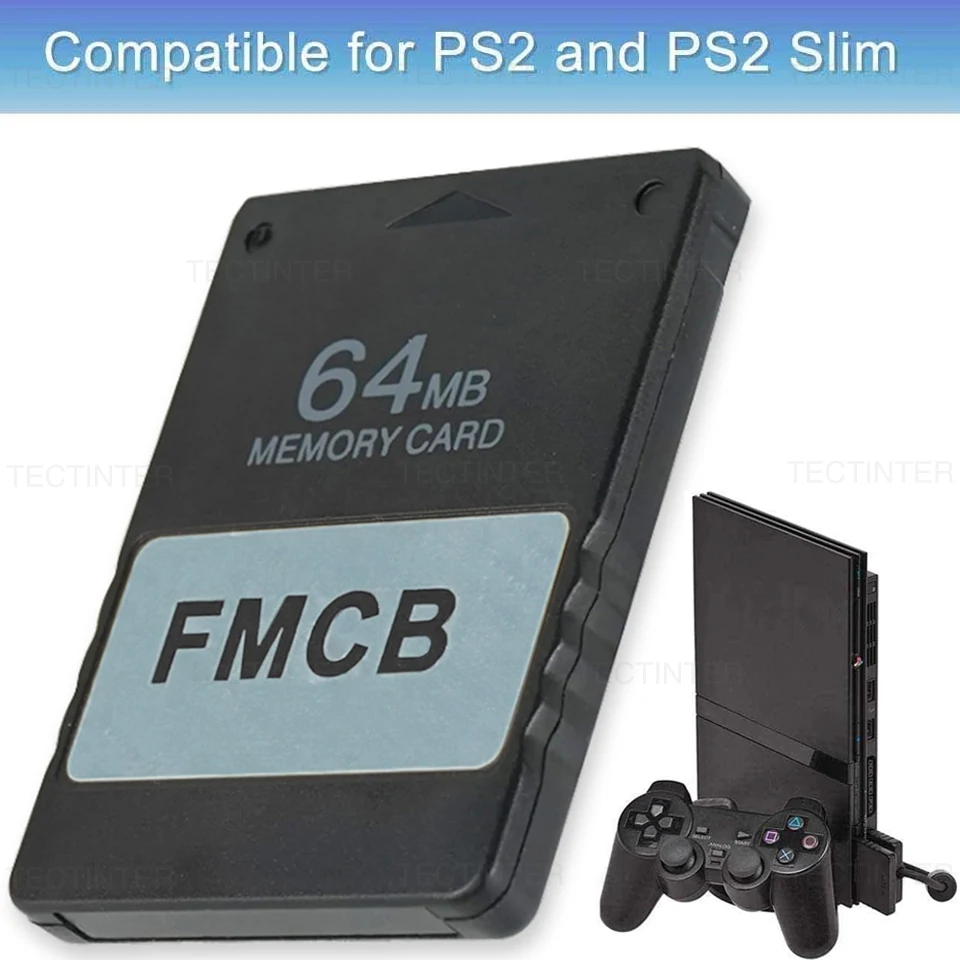 FMCB Free McBoot Karte für Sony PS2/PS2 Slim 8MB/16MB/32MB/64MB Speicherkarte V1.953 OPL MC Boot für Playstation 2 Zubehör