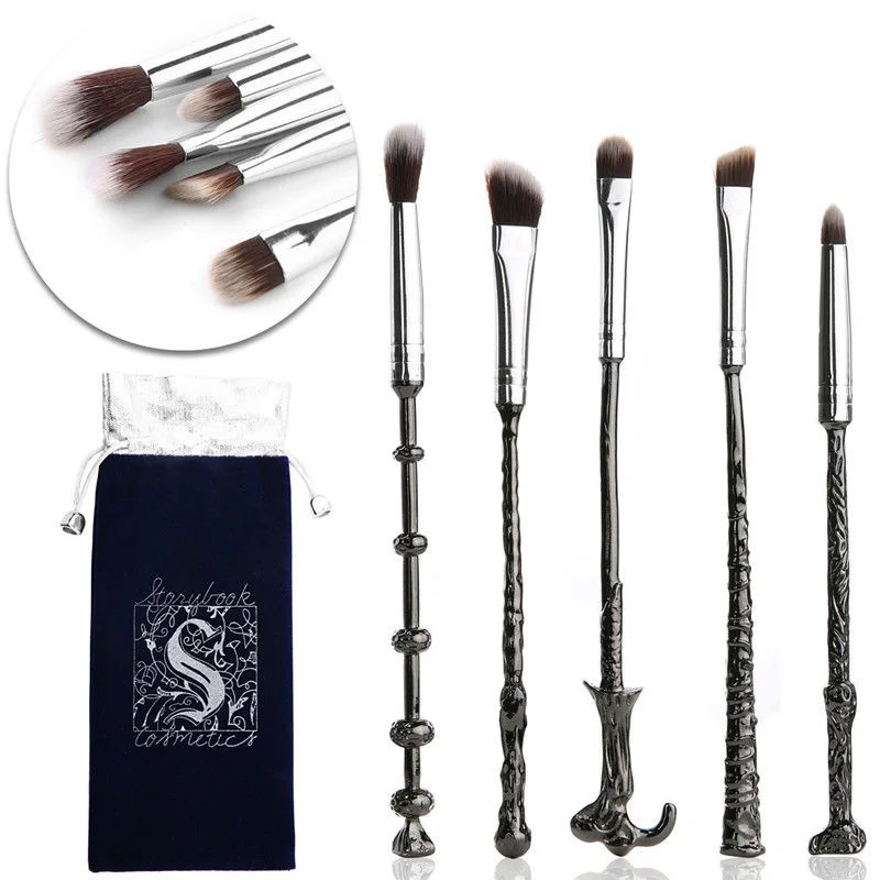 Frauen Mode 5pcs Make-up Pinsel Set Zauberstab Form Lidschatten Pinsel Schönheit Kosmetik Pinsel für weibliche Party Geburtstag Halloween Geschenke