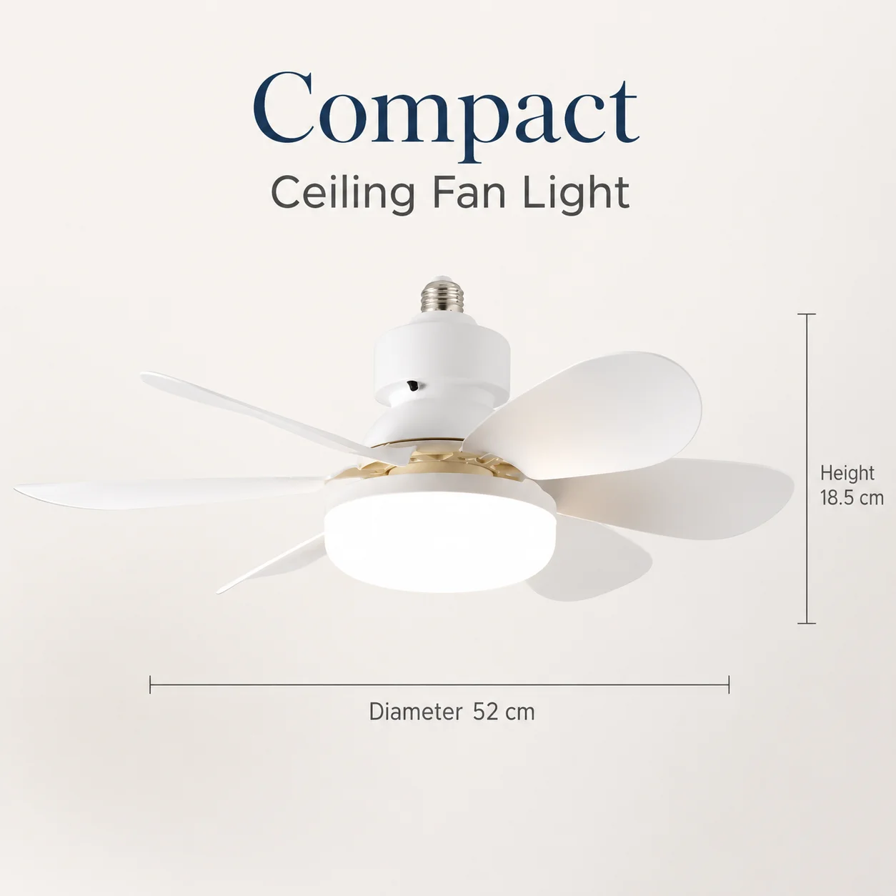 E27-Deckenventilator für den Haushalt, geräuscharm, mit 30W LED-Nachtlicht, kabelloser Fernbedienung, intelligenter Deckenventilator mit Beleuchtung
