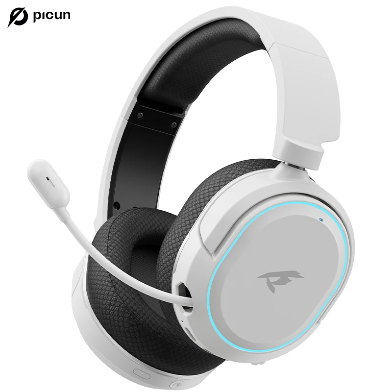 Picun G2 Kabelloses Gaming-Headset Bluetooth 2.4G Kopfhörer 7.1 Surround 5ms Niedrige Latenz ENC-Mikrofon für PC PS4 PS5 Telefon Switch