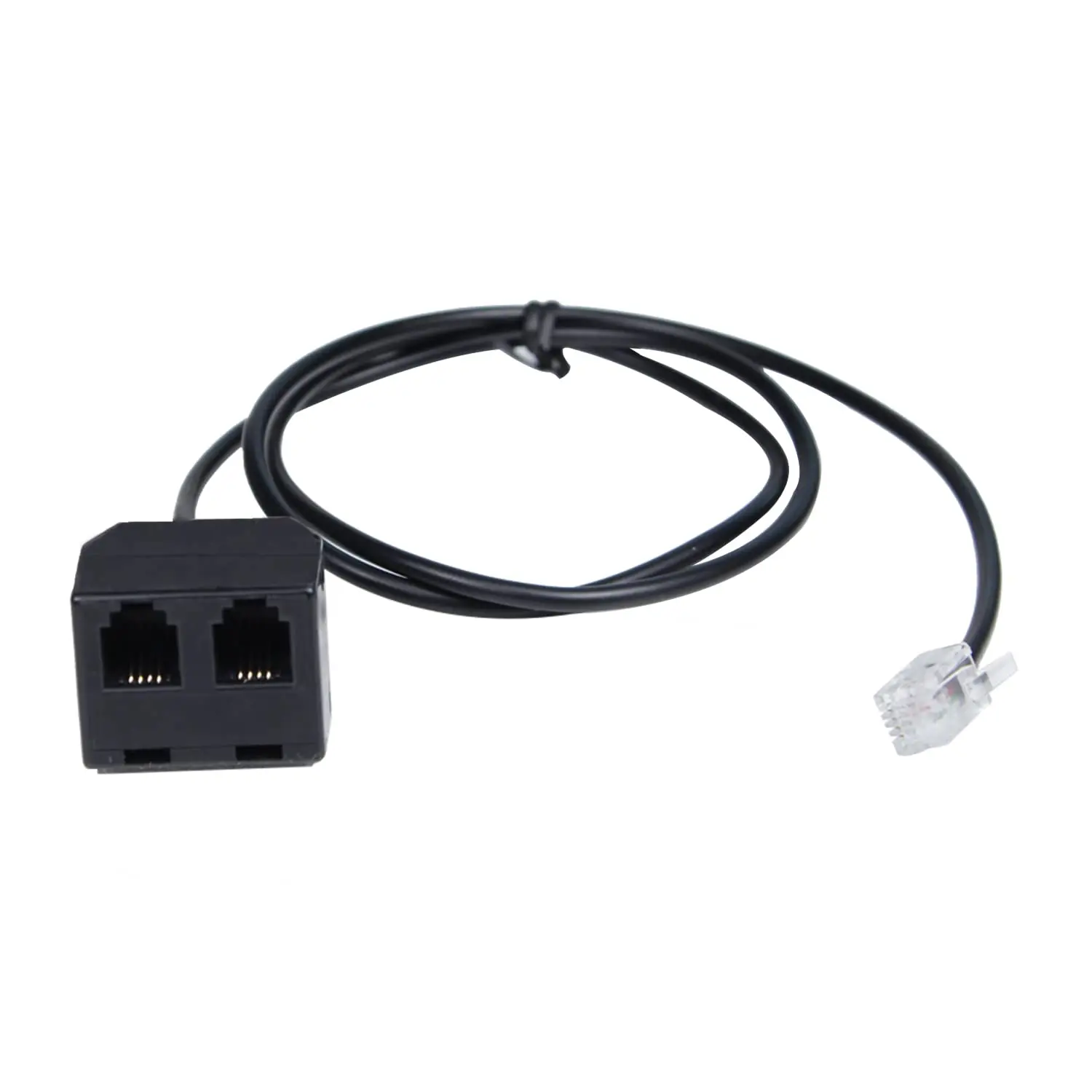 RJ9 Telefon-Trainingsadapter Y-Splitter RJ9 Headset-Verlängerungskabel-Adapter 1 Stecker auf 2 Buchsen für IP-Telefone usw.
