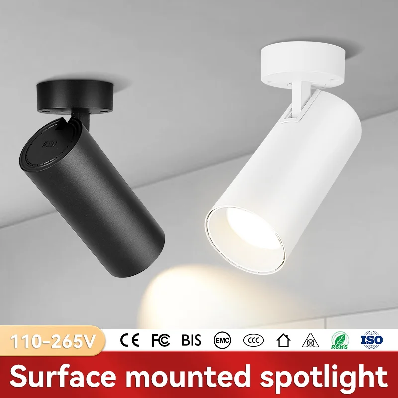 COB LED Downlight 220V Faltbare Licht Spot Oberfläche Montiert Scheinwerfer Decke Lampe Für Home Küche Badezimmer Innen Neutral licht