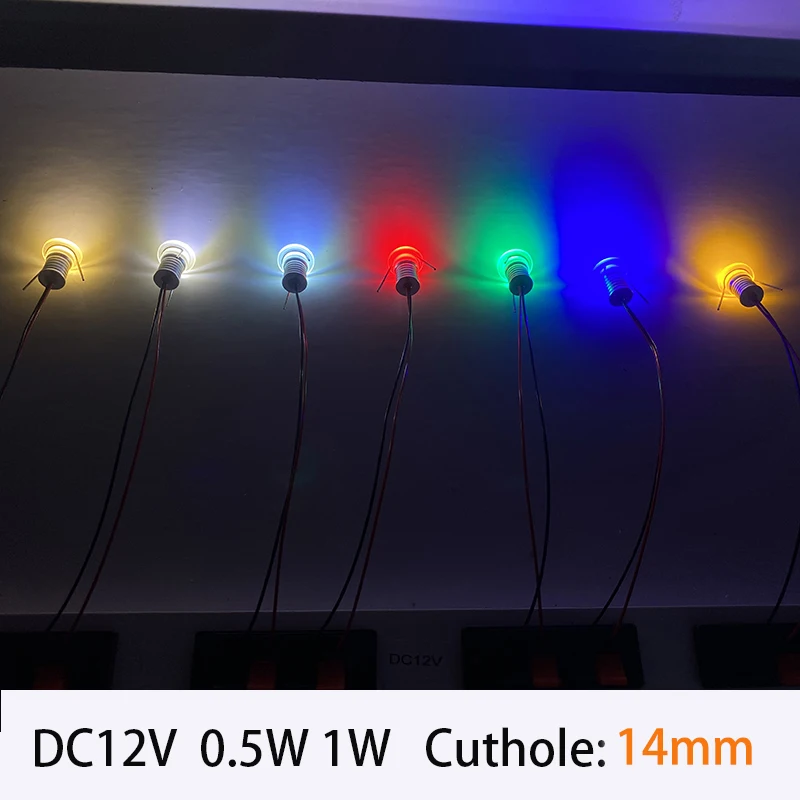 Mini LED-Spot-Leuchte 1W 0,5W Decken-Spotlight Acryl DC12V Spots für Zuhause Treppe Decke Schrank Bar Auto Display DIY-Beleuchtung IP65