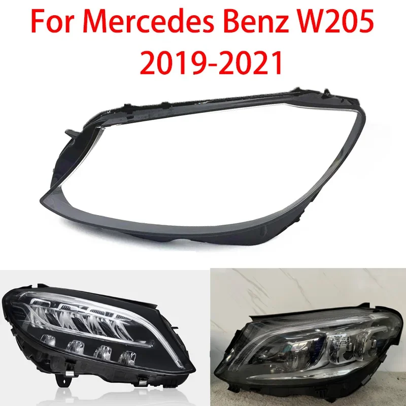 Für mercedes-benz w205 c260l c280 c-klasse c300 2009-2015 lampen schirm scheinwerfer transparenter lampen schirm scheinwerfer schale lampen hauben