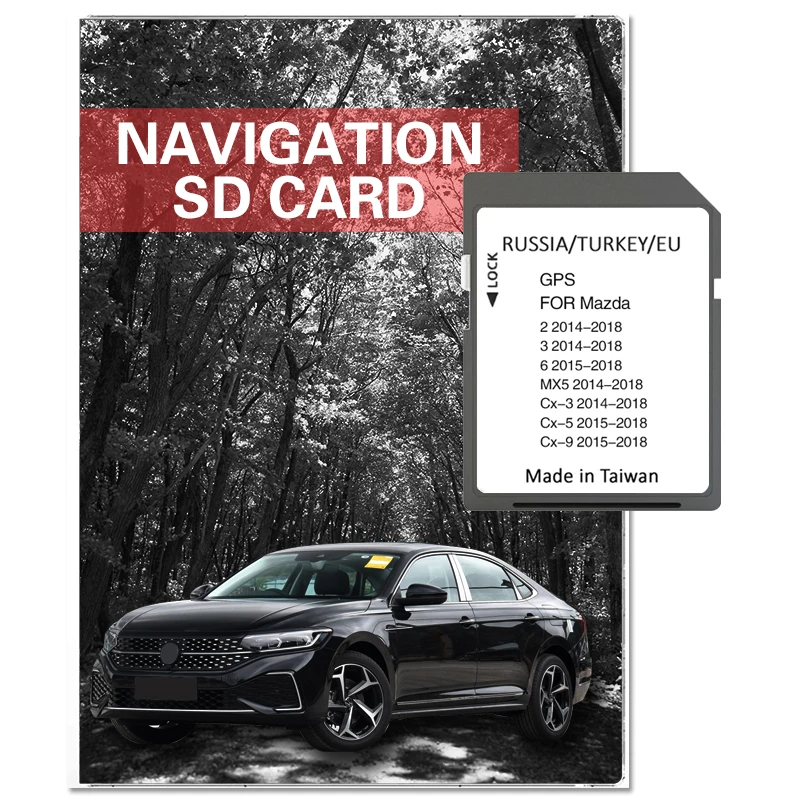 Neue 2024 Version Karten EU Navigation SD Karte für Mazda 2 3 6 CX3 CX5 CX9 MX5 Auto Sat Navi 16 GB GPS Update Karten Daten