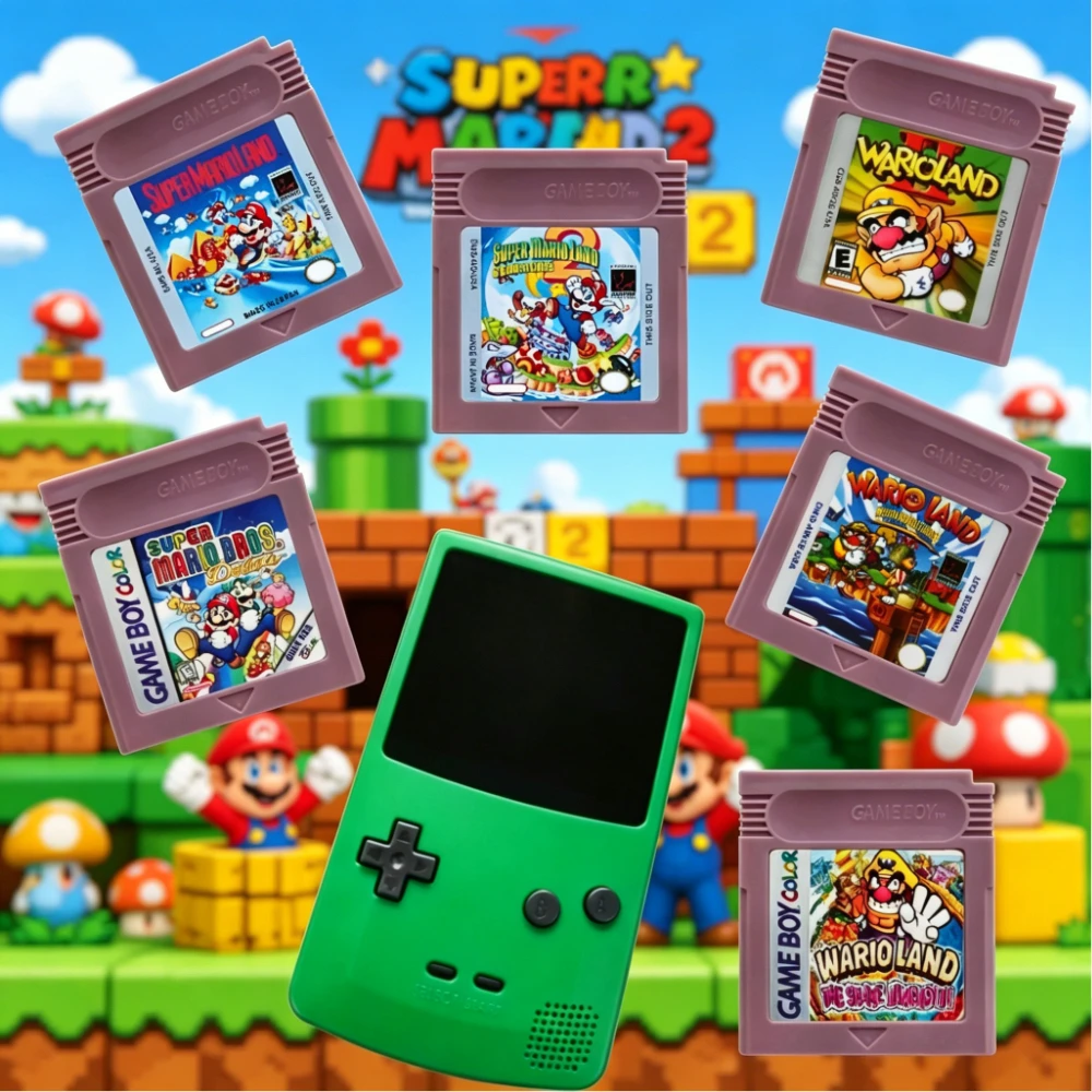 USA GBC 16-Bit-Spiel Videospiel-Kassette Konsole 16-Bit-Spielkarte Wario Land Donkey Kong Wario Land 2 Yoshi für GBC/GBA