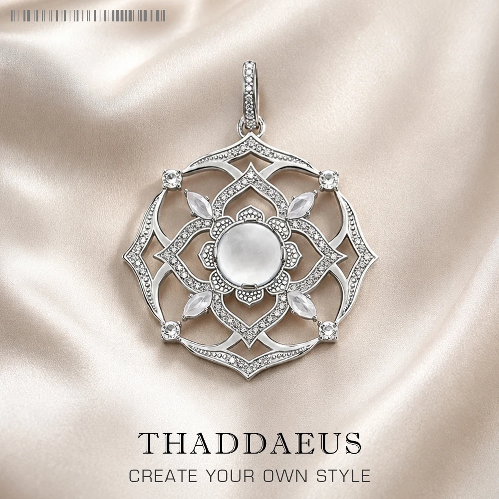Anhänger Weiß Lotus Marke Neue Mode Vintage-Schmuck Europa Zubehör 925 Sterling Silber Seele Geschenk Für Frau