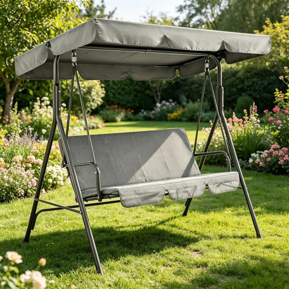 1 Set Schaukelstuhl-Überdachung, Terrassenschaukel-Überdachung und Stuhlbezug, wasserdichte Überdachung, Ersatz für 2/3-Sitzer-Schaukelstuhl