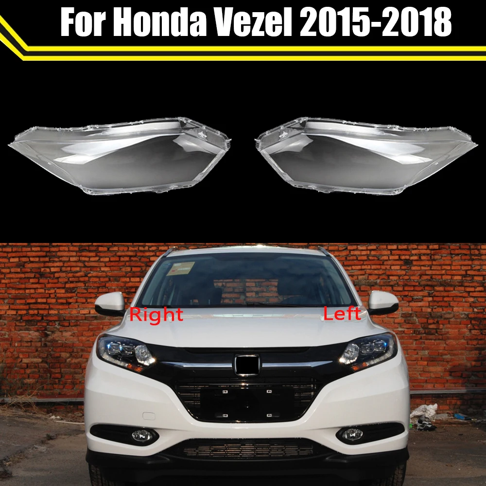 Auto Licht Caps Für Honda Vezel 2015 2016 2017 2018 Transparent Lampenschirm Lampe Schatten Front Scheinwerfer Abdeckung Glas Shell Objektiv fall